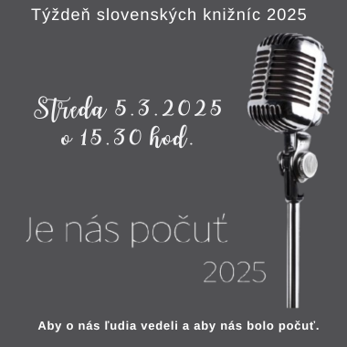 Je nás počuť 2025